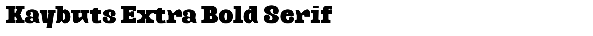 Kaybuts Extra Bold Serif image